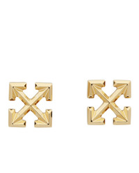 Off-White Gold Small Arrow Earrings