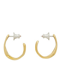 Faris Gold Small Vero Hoop Earrings