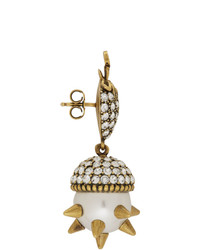 Gucci Gold Studded Pearl Earrings