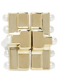 Givenchy Gold T Cut Earrings