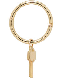 Lauren Klassen Gold Tiny Key Hoop Earring
