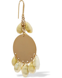 Isabel Marant Gold Tone And Shell Earrings