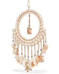 Rosantica Gold Tone Bead And Shell Earrings