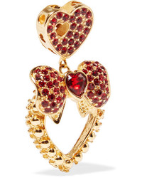 Dolce & Gabbana Gold Tone Crystal Clip Earrings