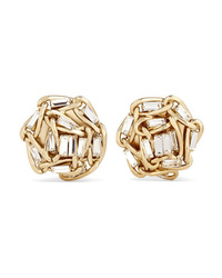 Rosantica Gold Tone Crystal Clip Earrings