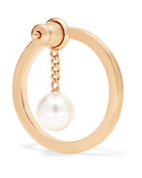Chloé Gold Tone Faux Pearl Earrings