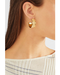 Loewe Gold Tone Hoop Earrings
