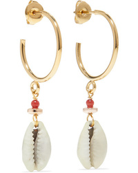 Isabel Marant Gold Tone Shell Earrings