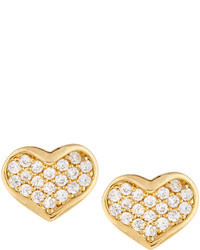 Tai Golden Cz Heart Stud Earrings