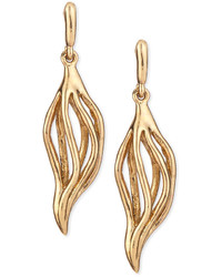 Oscar de la Renta Golden Lily Drop Earrings