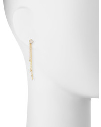 Tai Golden Rose Quartz Crystal Threader Earrings