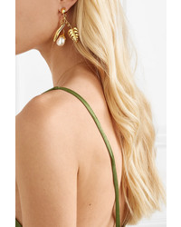 Aurelie Bidermann Grigri Gold Plated Faux Pearl Earrings