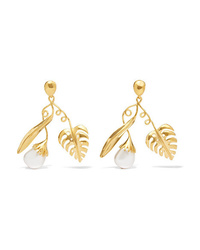 Aurelie Bidermann Grigri Gold Plated Faux Pearl Earrings