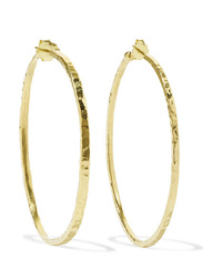 Jennifer Meyer Hammered 18 Karat Gold Hoop Earrings