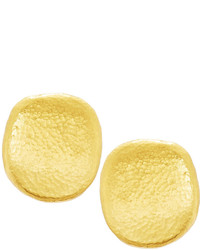 Gurhan Hammered Gold Pebble Earrings