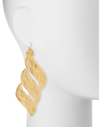 Devon Leigh Hammered Golden Wave Earrings