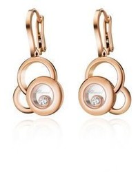 Chopard Happy Dreams Diamond 18k Rose Gold Drop Earrings