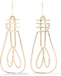 Alison Lou Hasbro Electricity 14 Karat Gold Earrings One Size