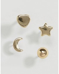 Pieces Hinna Stars And Moons Earrings