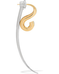 Charlotte Chesnais Hook Xl Gold Vermeil And Silver Earring