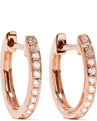 Anita Ko Huggy 18 Karat Rose Gold Diamond Earrings