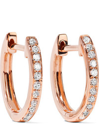 Anita Ko Huggy 18 Karat Rose Gold Diamond Earrings One Size