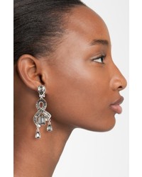 Oscar de la Renta Intertwined Baguette Crystal Earrings