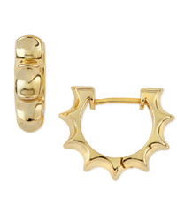 Pamela Love Irissa Sun Hoop Earrings Gold Plate