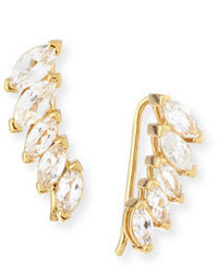 Jennifer Zeuner Jewelry Jennifer Zeuner Hollis Marquise White Sapphire Cuff Earrings