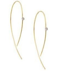 Lana Jewelry Hooked On Hoop Diamond 14k Yellow Gold Earrings1