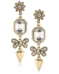 ABS by Allen Schwartz Jewelry Linear Crystal Drop Earrings