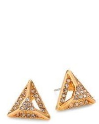 ABS by Allen Schwartz Jewelry Rebel Soul Crystal Pyramid Stud Earrings