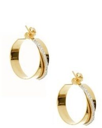 Lana Jewelry Small Vanity Expose Diamond 14k Yellow Gold Hoop Earrings1