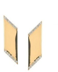Lana Jewelry Vanity Expose Diamond 14k Yellow Gold Stud Earrings