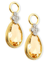 Jude Frances Judefrances Jewelry Provence Pear Champagne Citrine Earring Charms With Diamonds