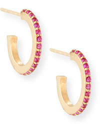 Lana Girl By Lana Jewelry Girls Pink Sapphire Huggie Hoop Earrings