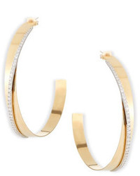 Lana Large Vanity Expose Twisted 14k Gold Diamond Hoop Earrings