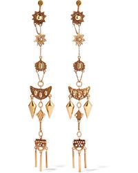 Chloé Layton Hammered Gold Tone Earrings One Size
