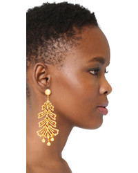 Ben-Amun Leaf Long Earrings