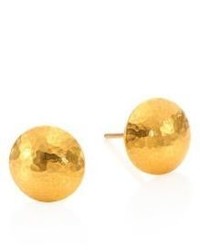 Gurhan Lentil Medium 24k Yellow Gold Button Stud Earrings