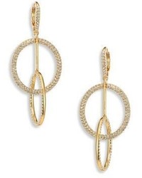 Adriana Orsini Linked Crystal Pave Circle Earrings