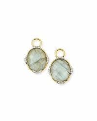 Jude Frances Lisse 18k Oval Labradorite Earring Charms With Diamonds