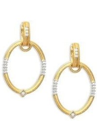 Jude Frances Lisse Diamond 18k Gold Oval Earring Charm Frames07