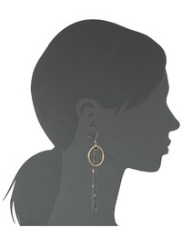 GUESS Long Fringe Chain With Ring Drop Earrings Earring