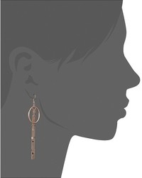 GUESS Long Fringe Chain With Ring Drop Earrings Earring