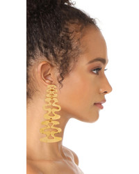 Ben-Amun Long Wavy Clip On Earrings