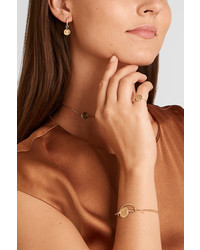 Anissa Kermiche Louise Dor Coin 18 Karat Gold Diamond Hoop Earring