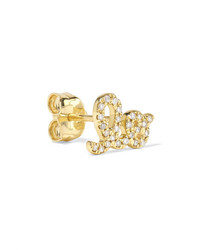 Sydney Evan Love 14 Karat Gold Diamond Earrings
