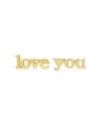 Jennifer Meyer Love You 18 Karat Gold Earrings