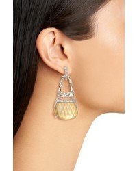Alexis Bittar Lucite Crystal Accent Drop Earrings
